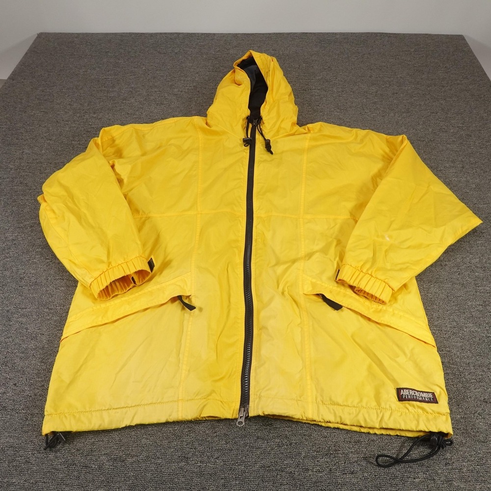 Vintage Abercrombie & Fitch Jacket‎ 54 Yellow Shell Only A-Tech Windbreaker 90s